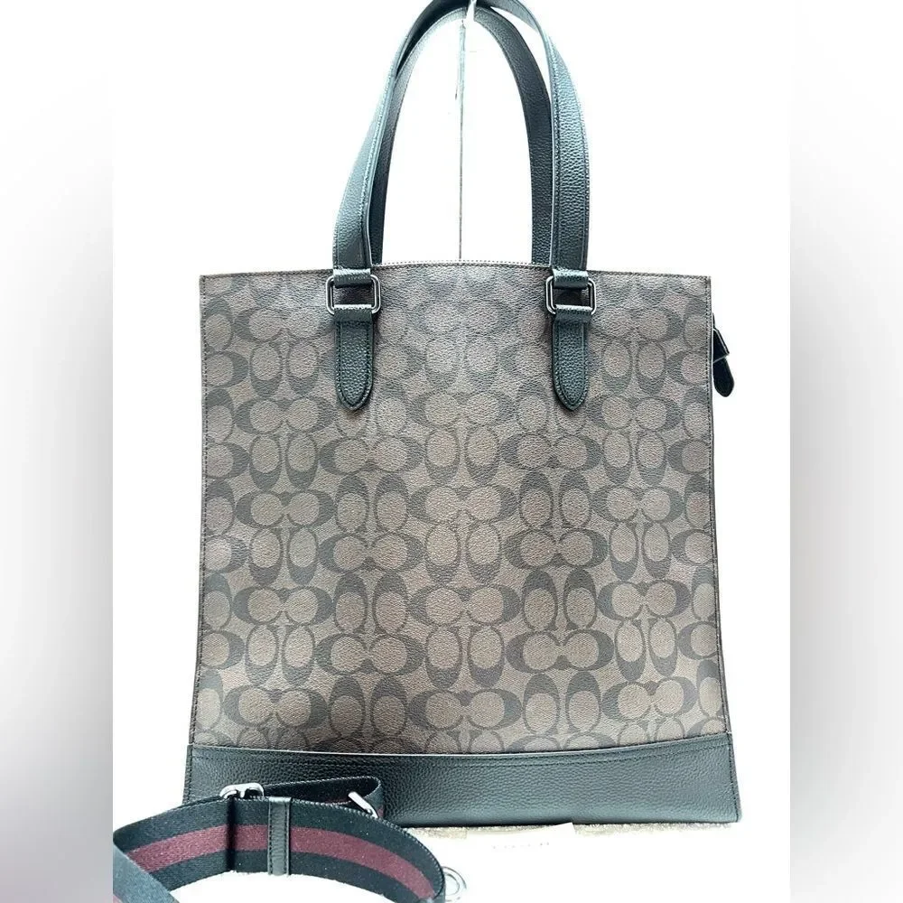 🔥🎁NEW! Coach Graham Tote Handbag Apple Patch Mahoganny Msrp:$528.00